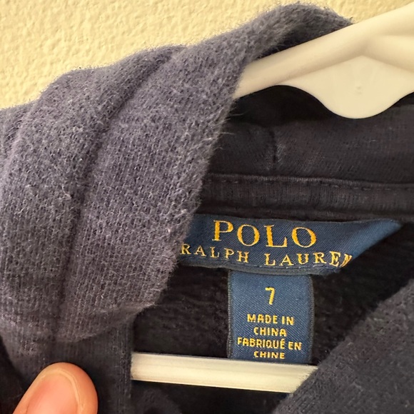 Polo by Ralph Lauren Kids Hoodie in Navy and Gray - Picture 4 of 5